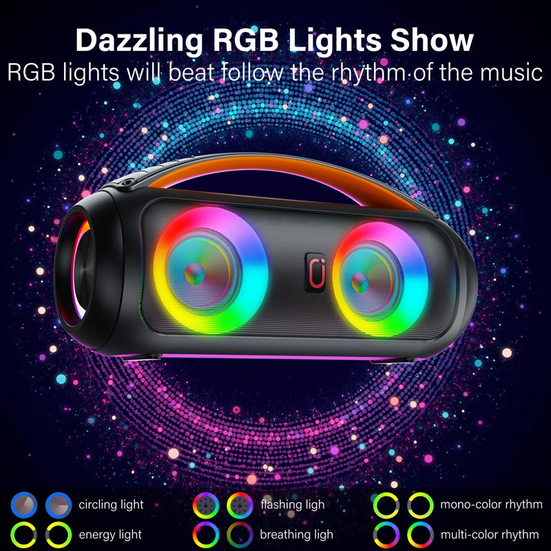 JYX D16 Portable Bluetooth Speaker With Subwoofer&Loud Sound And Strong Bass& IP65 Waterproof
