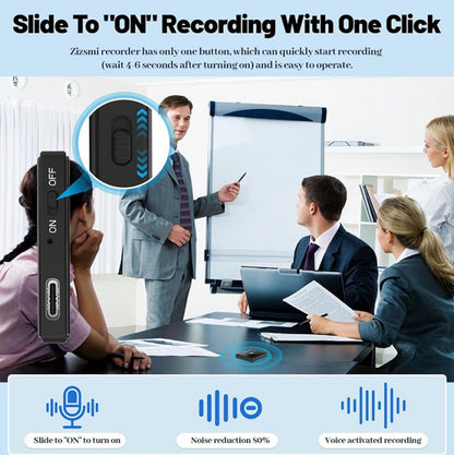 Voice Recorder Ultra-thin Mini Double-sided Built-in Magnet