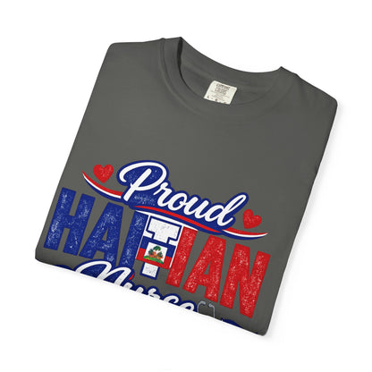 Proud Haitian Nurse T-Shirt — Red, White & Blue Medical Tee