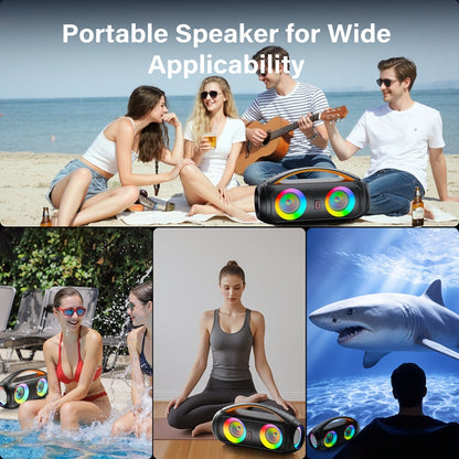 JYX  D16 Portable Bluetooth Speaker With Subwoofer&Loud Sound And Strong Bass& IP65 Waterproof