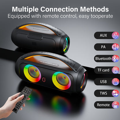 JYX  D16 Portable Bluetooth Speaker With Subwoofer&Loud Sound And Strong Bass& IP65 Waterproof