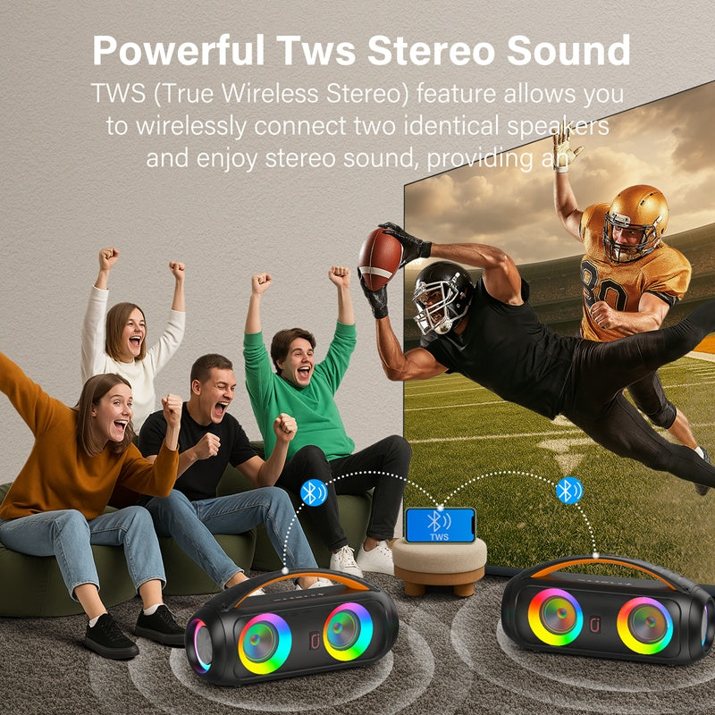 JYX  D16 Portable Bluetooth Speaker With Subwoofer&Loud Sound And Strong Bass& IP65 Waterproof
