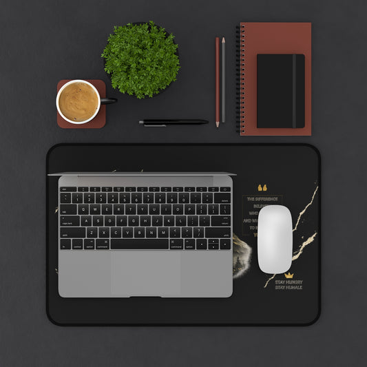 Motivational Desk Mat — "Focus, Plan, Execute, Succeed" Mountain Office Mousepad