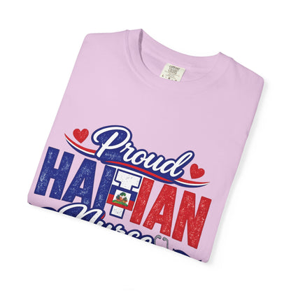 Proud Haitian Nurse T-Shirt — Red, White & Blue Medical Tee