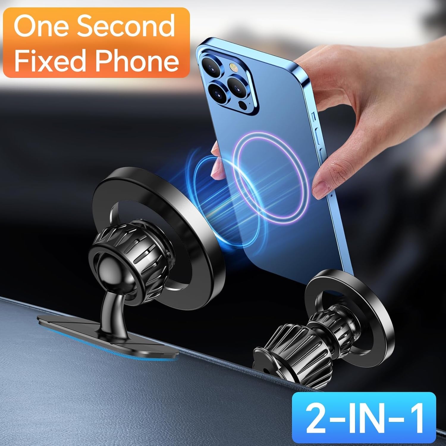 MagSafe Car Mount for iPhone - 20 Strong Magnets, 360° Rotation, Hands-Free Dashboard Holder for iPhone 15/14/13/12 Pro Max & Magsafe Accessories