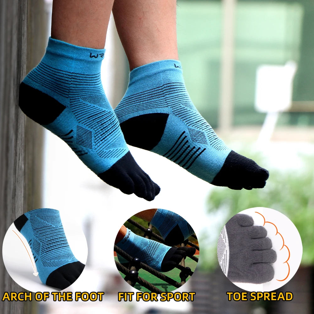 WRELS Coolmax Athletic Five-Toe Socks – Breathable & High Perf
