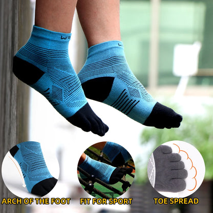 WRELS Coolmax Athletic Five-Toe Socks – Breathable & High Perf