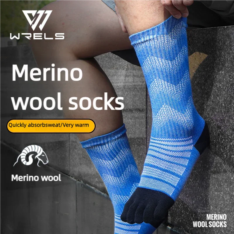 WRELS Merino Wool Sports Socks – Warm & Comfy for Skiing & Hiking
