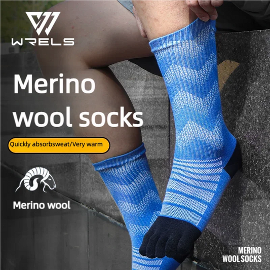 WRELS Merino Wool Sports Socks – Warm & Comfy for Skiing & Hiking