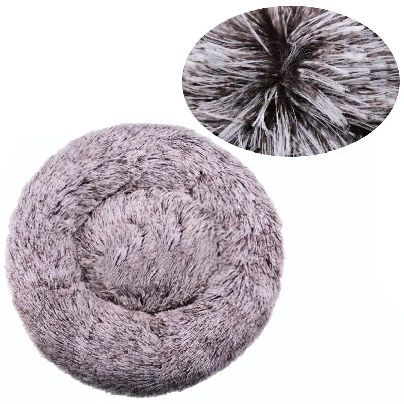 Calming Round Dog Bed (40–90cm) – 6 Sizes, Ultra Soft & Warm