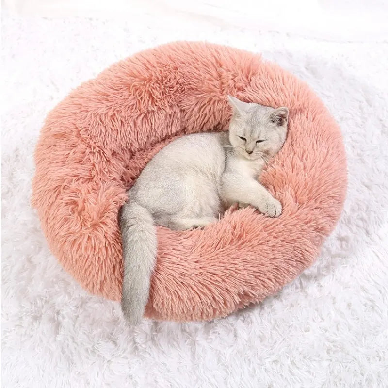 Calming Round Dog Bed (40–90cm) – 6 Sizes, Ultra Soft & Warm