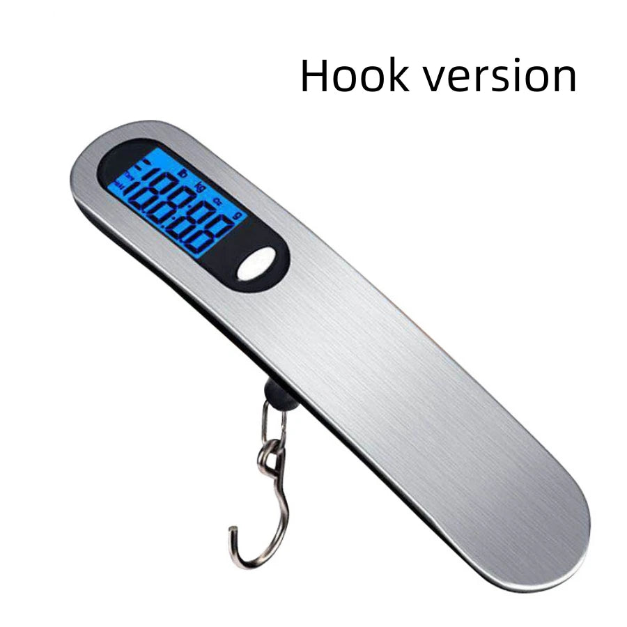 Portable Scale Digital LCD Display 110lb/50kg Electronic Luggage Hanging Suitcase Travel Weighs Baggage Fishing Scale with Hook