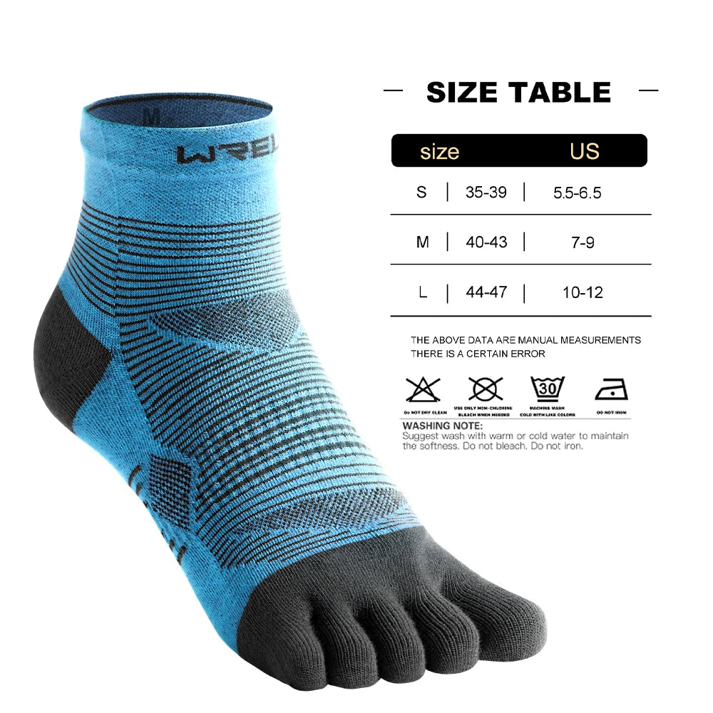 WRELS Coolmax Athletic Five-Toe Socks – Breathable & High Perf