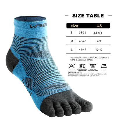 WRELS Coolmax Athletic Five-Toe Socks – Breathable & High Perf