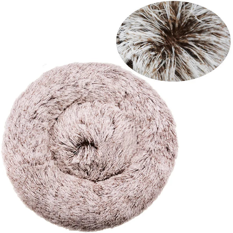 Calming Round Dog Bed (40–90cm) – 6 Sizes, Ultra Soft & Warm