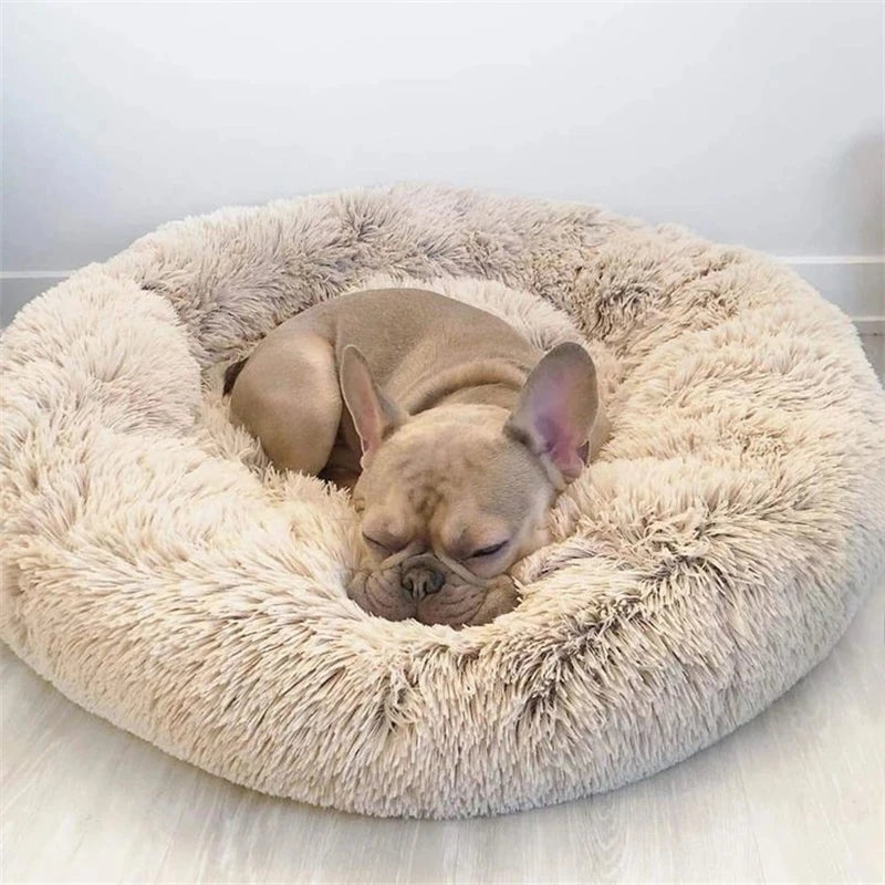 Calming Round Dog Bed (40–90cm) – 6 Sizes, Ultra Soft & Warm