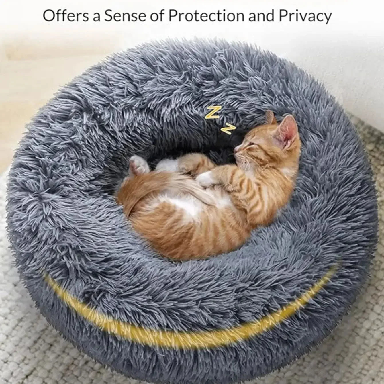 Calming Round Dog Bed (40–90cm) – 6 Sizes, Ultra Soft & Warm